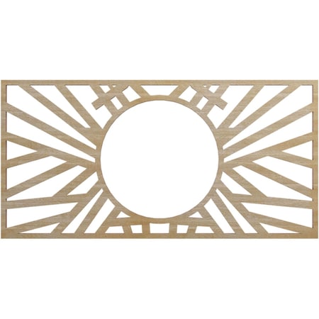 Ekena Millwork Hoover Wood Fretwork Pierced Ceiling Medallion, Hickory, 16"W x 8"H x 5 7/8"ID x 1/4"T CMWP16X08X0250HOHI